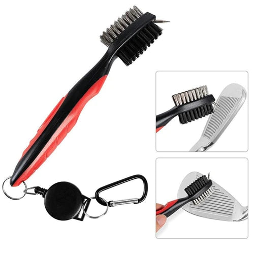 Elevate Your Golf Game with the Convenient 2-Sided Golf Club Brush