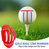 Golf Ball Triple Track Liner Marker Template (2 Markers Included) - Simple Golf Shop